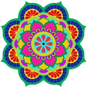 Décor Kraft 38 cm Rangoli Floor Sticker Self Adhesive Sticker Price in ...