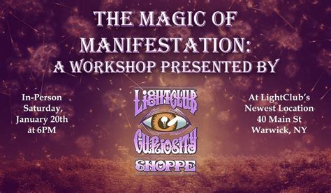 The Magic of Manifestation: A Workshop, 40 Main Street, Warwick, NY ...