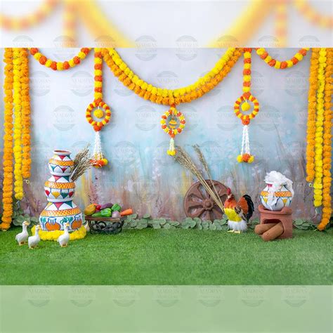 Pongal/Ugadi Backdrop - Baby Printed Backdrops – Madras Prop Store Rentals