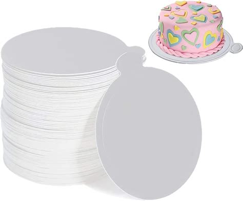 Buy APSAMBR-200 Pcs Mini Round Gold Cardboard, 3.5in Mousse Cupcake ...