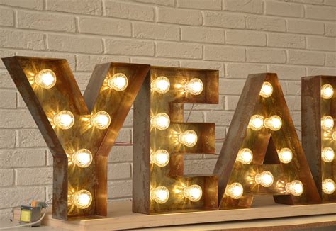 FREE SHIPPING 15 " Large Light up Letter OUTDOOR Use Marquee Letters ...