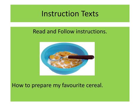 Image result for Instruction Text Examples