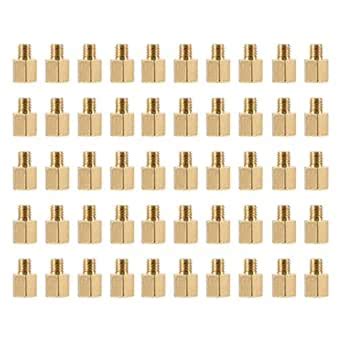 YOKIVE 100 Pcs M3 Standoff Screws, Brass Hex PCB Standoffs, Keep Height ...