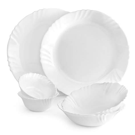 Cello Opalware Imperial Series Plain Dinner Set