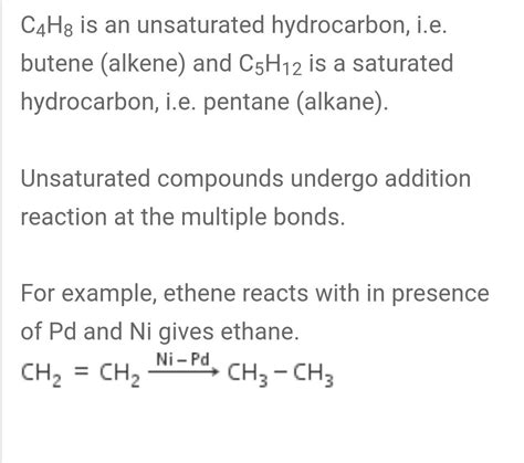 two carbon compond x and y have molecular formula c4H8 and C5H12 ...