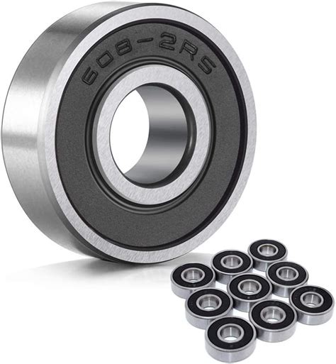 ZUBSHA 608-2RS 10PICS RUBBER SEALED BALL BEARINGS 8X22X7MM FOR 3D ...