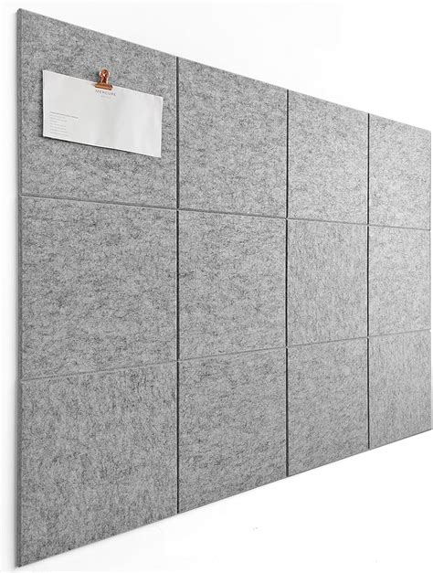 Large Cork Board Alternative - 47"x35" 12 Pack Felt Wall Tiles with ...