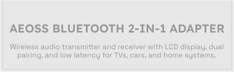 Aeoss Bluetooth 5.3 Transmitter and Receiver, Airplane Bluetooth, 2-in ...