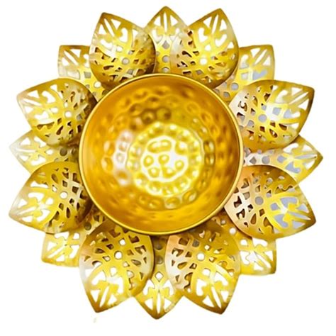 Buy Decor incredible Brass Leaf Design Urli, Pot -Floating Flower, urli ...