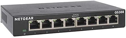 NETGEAR GS308 8-Port Gigabit Ethernet Network Switch, Hub, Internet ...
