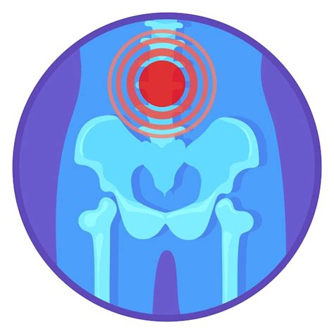 Icône ronde de douleur dorsale | Vecteur Premium
