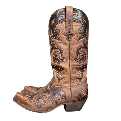 Lucchese Cowboy boots leather Womens Size 7 Brown (s)