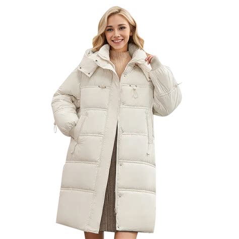 Jacket Women Lots Of Pockets Jacket Puffy Sleeping Bag Womens Long ...