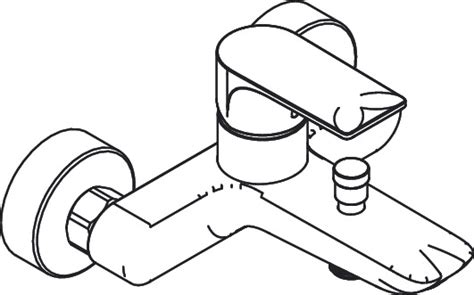 Rebris E Bath mixers: 2 functions, Chrome, Item No. 72450007