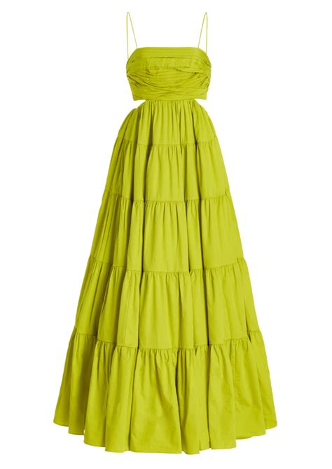 Lime Tiered Maxi Dress – WomanLikeU
