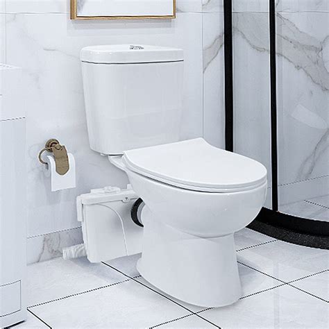 Buy Macerating Upflush Toilet with Pump for Basement, Dual Flush Two ...