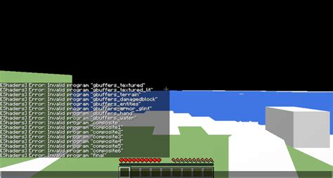 Image result for Minecraft Shader Error