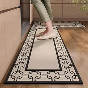 Roslen Kitchen Runner Mat, Anti-Slip Vintage Pattern, Multi-Purpose ...