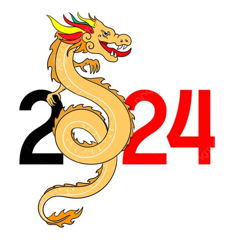 2024年龍年 向量, 2024, 龍, 新年向量圖案素材免費下載，PNG，EPS和AI素材下載 - Pngtree