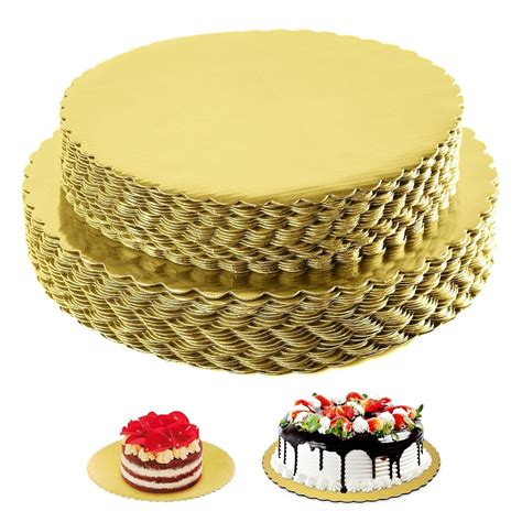 CURATED CART™ Cake Board Round Cake Boards - MDF Cardboard Disposable ...