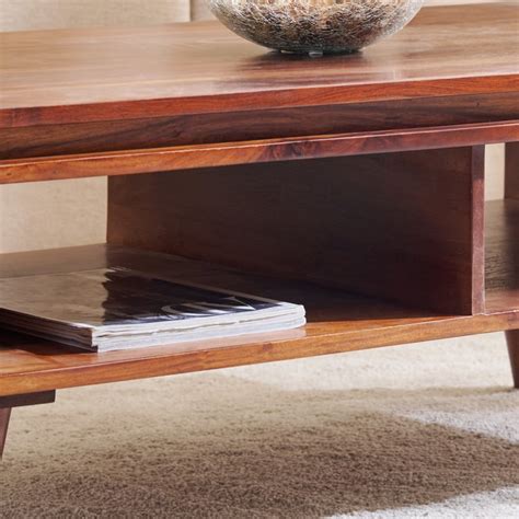 Buy Helios Liser Sheesham Wood Coffee Table - Brown from Helios by Home ...