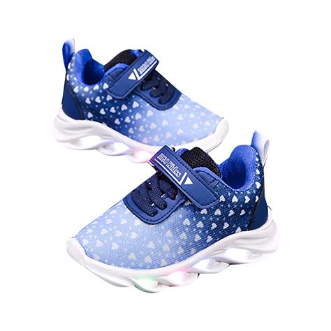lnmuld Girls Sneakers Light Up Walking Shoes for Toddlers Non ...