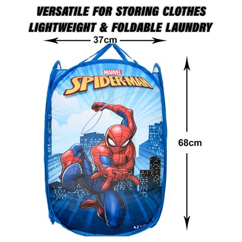 Kuber Industries Marvel Spiderman Laundry Basket | Net Foldable ...