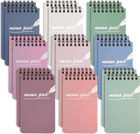 Amazon.com : EOOUT 12 Pack Small Spiral Notebook Pocket Notebooks Memo ...