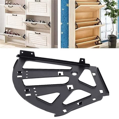 VOLO 3 Layer Shoe Rack Fittings – Black Shoe Drawer Hinges for Cabinets ...