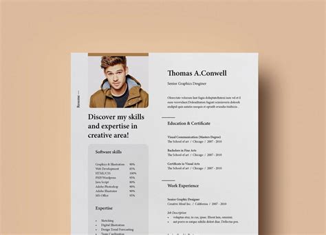 Image result for Template Resume Simple InDesign