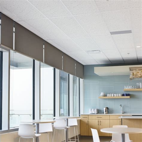 Armstrong Ceilings 4-ft x 2-ft Fissured White Mineral fiber Drop ...