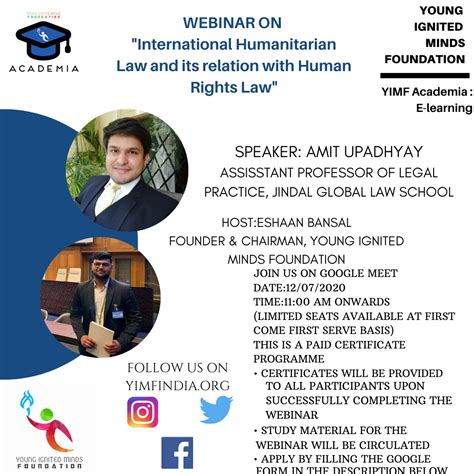 Webinar on "“International Humanitarian Law and its relation with Human ...