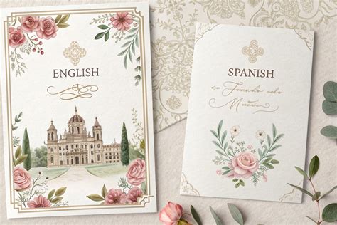 Invitaciones de Boda en Inglés y Español: Diseños que Capturan tu ...