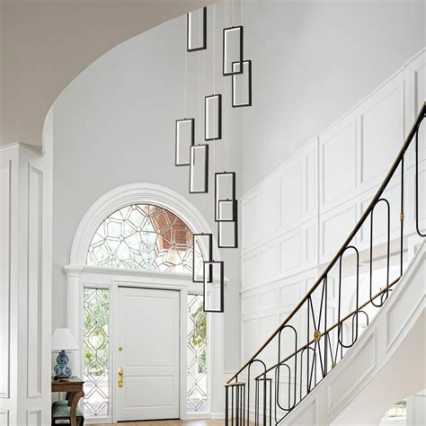 Buy Modern Chandelier 110in Adjustable Height Long Staircase LED ...