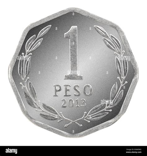 One chilean peso coin chile currency Stock Photo - Alamy