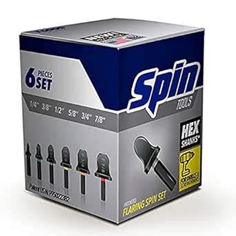 SPIN Tools-F6000-MOQ2 F6000 6-Piece Flaring Spin Set, 1/4, 3/8, 1/2, 5/ ...