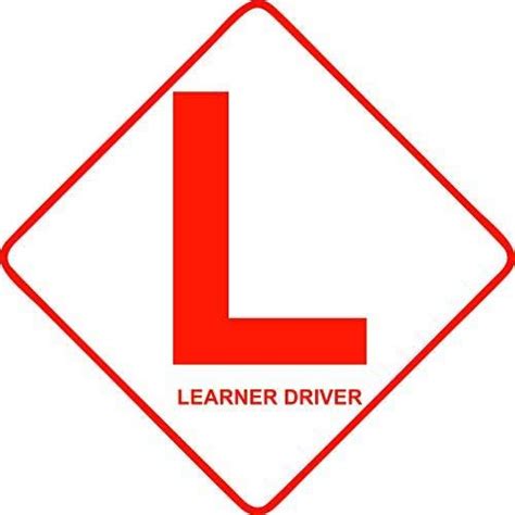 ARWY car Sticker Vinyl Car"L" Learner Driver Sign Logo Emblem Badge ...