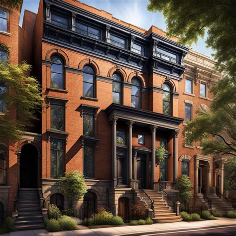 Washington DC brownstones - AI Generated Artwork - NightCafe Creator