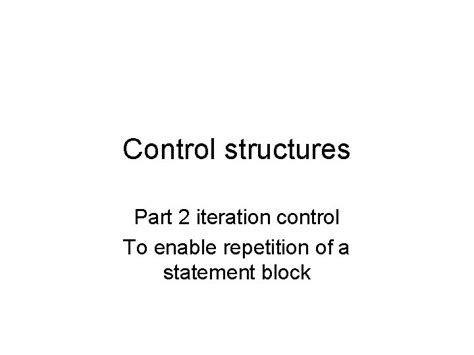 Image result for Simple Itineration Control Structure Example