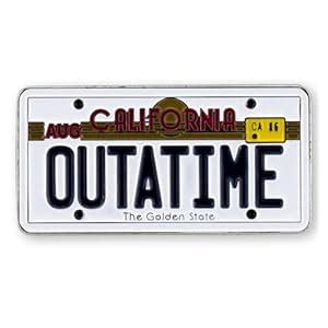 Nerd Block Back to the Future Outatime License Plate Enamel Collector ...