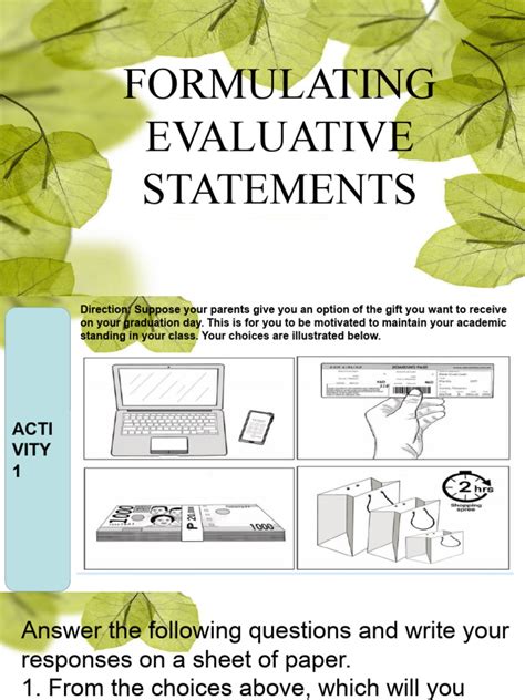 Image result for How to Write Evaluative Statements