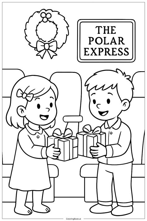 Polar Express Train Front Coloring Page (Free PDF&PNG Printable)