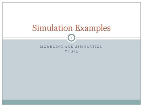 Simulation Modeling Examples 的图像结果