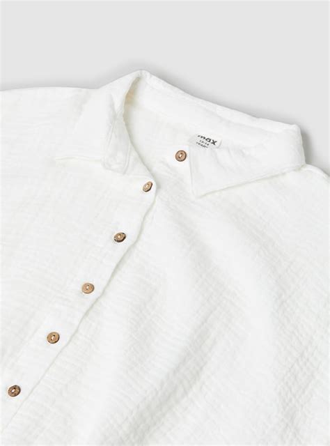 Buy Girls Solid Shirt-style Crop Top Online at just Rs. 499.0 ...