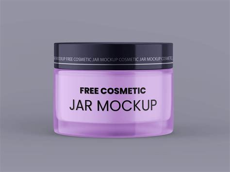 3 Free Glass Cosmetic Jar Mockup PSD Set - Good Mockups