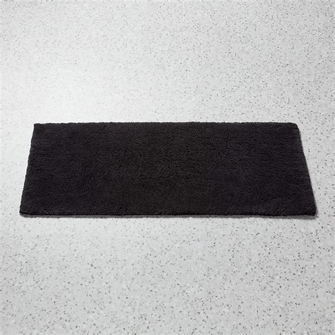 Kalani Organic Cotton Black Bath Runner Rug 24"x60" + Reviews | CB2