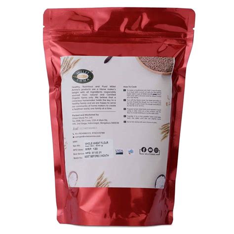Khapli Wheat Flour Organic 500gm | Organic Wheat Flour - Millet Amma