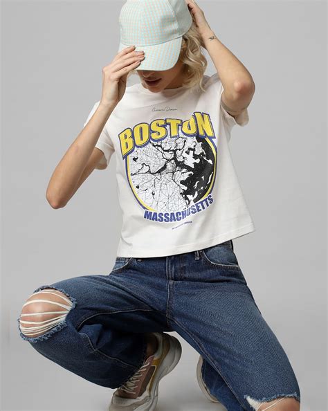 Off-White Cropped Cotton T-shirt