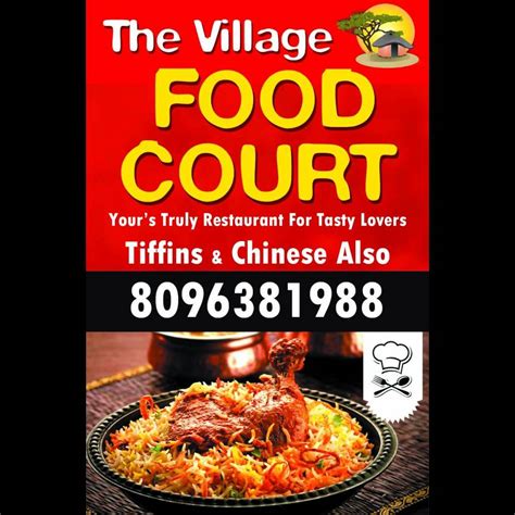 Menu at The village food court, Hyderabad, plot no 1/part