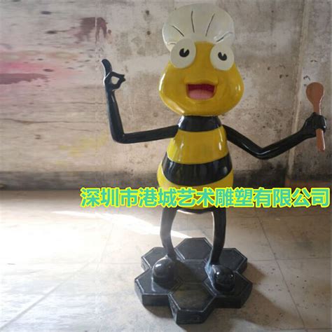 采蜜小蜜故事主题彩绘昆虫造型玻璃钢卡通蜜蜂雕塑_港城雕塑-站酷ZCOOL